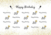 30 Year Old Birthday Backdrop Step And Repeat Photography Background G-988 Shopbackdrop